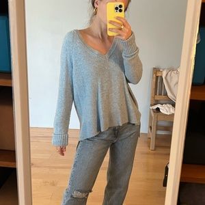 J. Crew v neck super soft periwinkle sweater